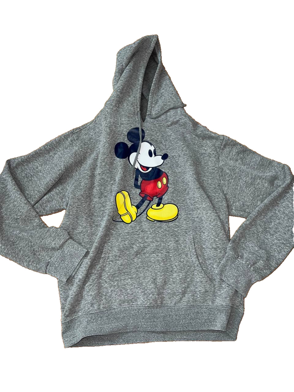 DISNEY MICKEY MOUSE sweatshirt Y2K hoodie chenille path relaxed soft M A010946